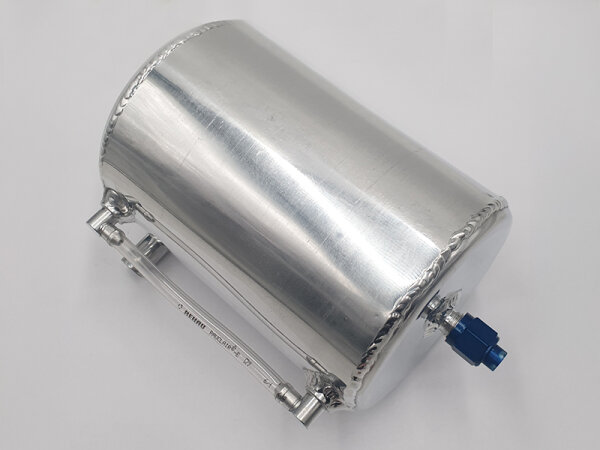 Aluminum gasoline catalyst tank 1.2 liters - round -